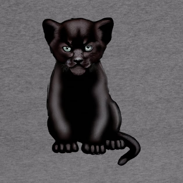 Cute Black Panther Drawing by Play Zoo